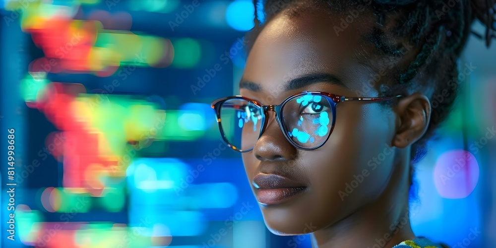 Passionate Afro woman programmer specializing in software development. Concept Technology, Diversity, Programming, Software Development, Empowerment Passionate Afro woman programmer specializing in software development. Concept Technology, Diversity, Programming, Software Development, Empowerment