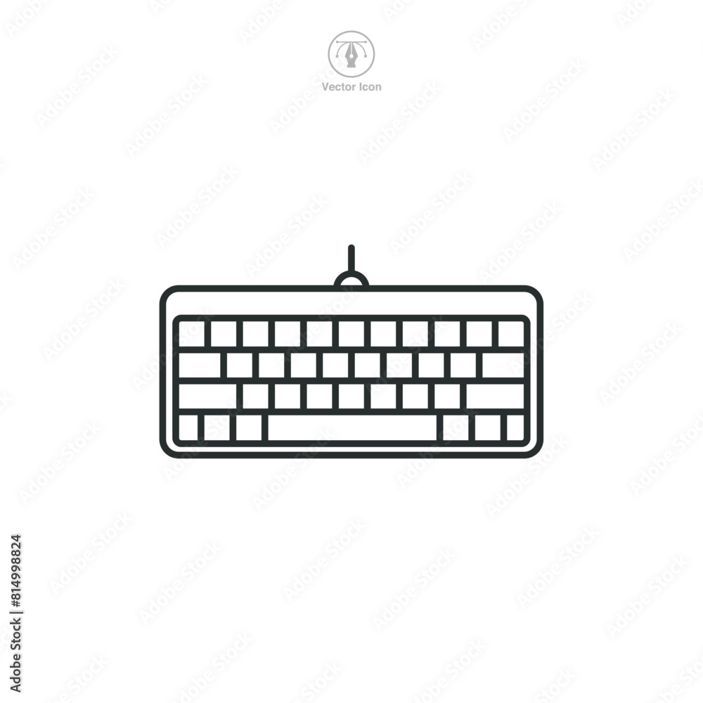 Keyboard Icon symbol vector illustration isolated on white background Keyboard Icon symbol vector illustration isolated on white background
