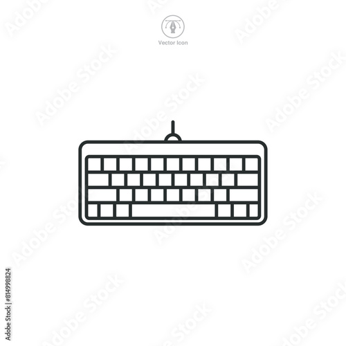 Keyboard Icon symbol vector illustration isolated on white background