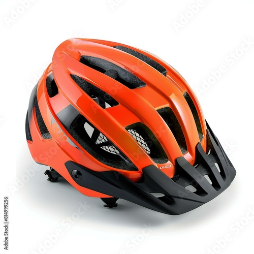Enduro mountain biking helmet , isolated on white background