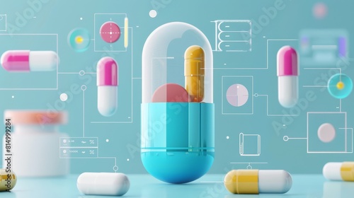 Medical pills and capsules. Medicine and drugs for healthcare and pharmaceutical concept.