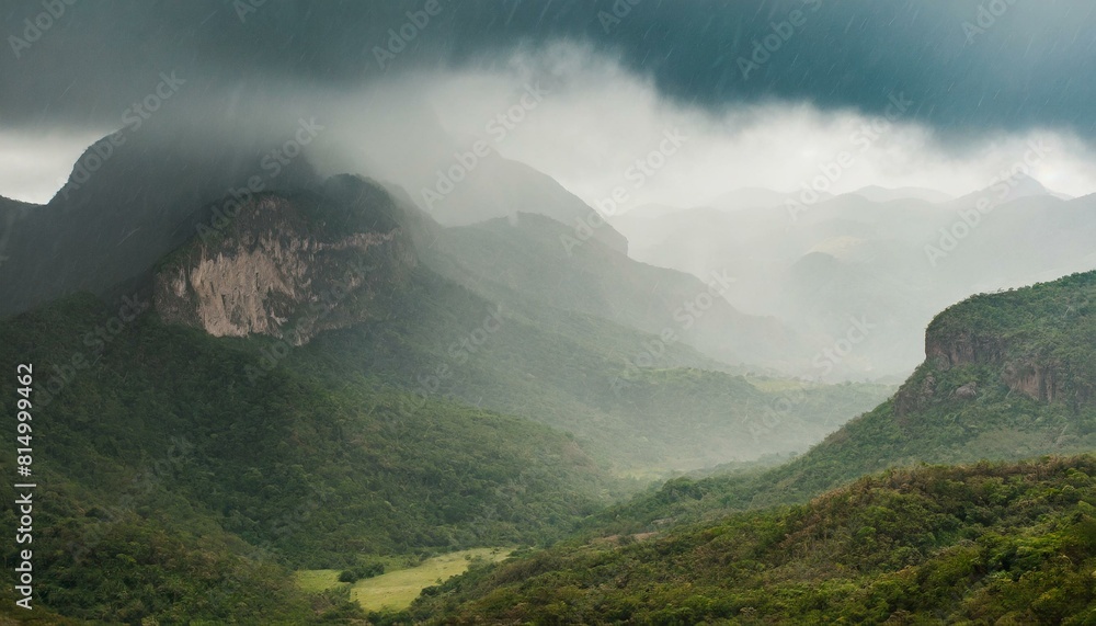 rain in the mountains, cloudy weather rain in the mountains, cloudy weather
