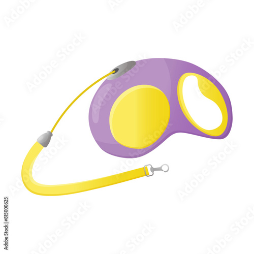 Retractable leash for dog Modern roulette lead for pets Animal accessories for walk. purple and yellow leash in cartoon