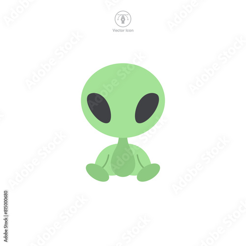 cartoon game Alien Icon symbol vector illustration isolated on white background