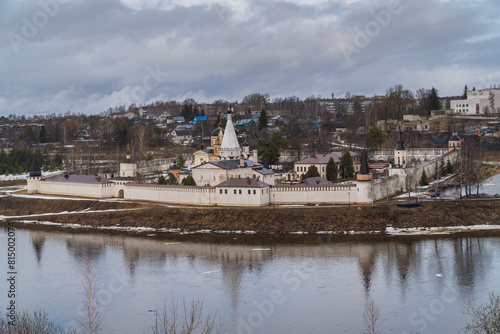 March 22, 2024. Russia. Tver region. The Assumption Monastery in the city of Staritsa.