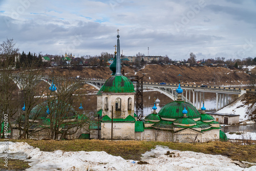 March 22, 2024. Russia. Tver region. Pyatnitskaya Church in the city of Staritsa.