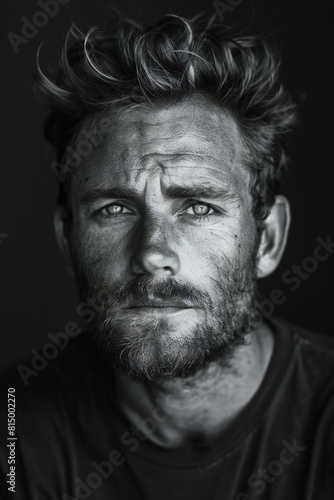 Depicting a spontaneous man portrait , high quality, high resolution
