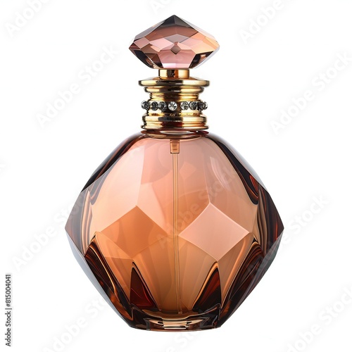 Perfume bottle, cabochon type , isolated on white background photo