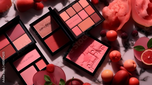 **A palette of blushes in vibrant shades for a healthy glow