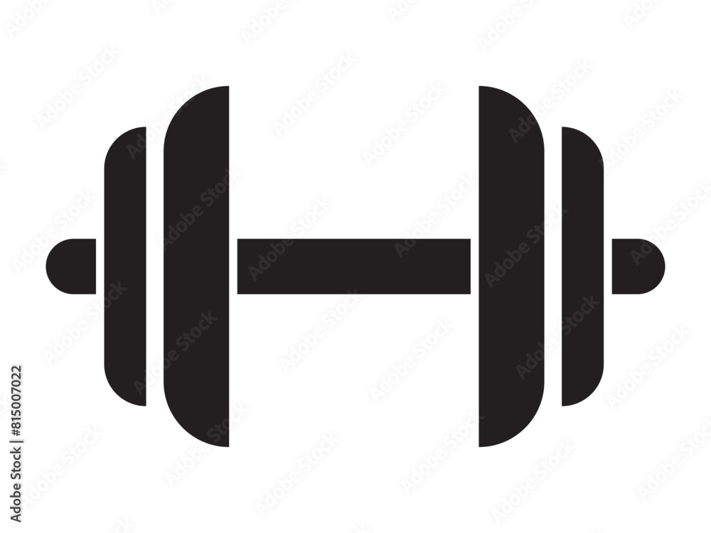 Obraz premium dumbbell vector icon, dumbbells weight training equipment flat vector icon, exercise workout in gym fitness