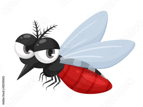 血を吸ったかっこいい蚊のイラスト