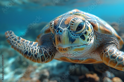Green Sea Turtle (Chelonia mydas) in the Red Sea