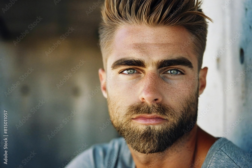 Obraz premium Young Caucasian Man with Beard
