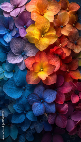 Wallpaper Mural Flat lay background photo of different colored flowers      Torontodigital.ca