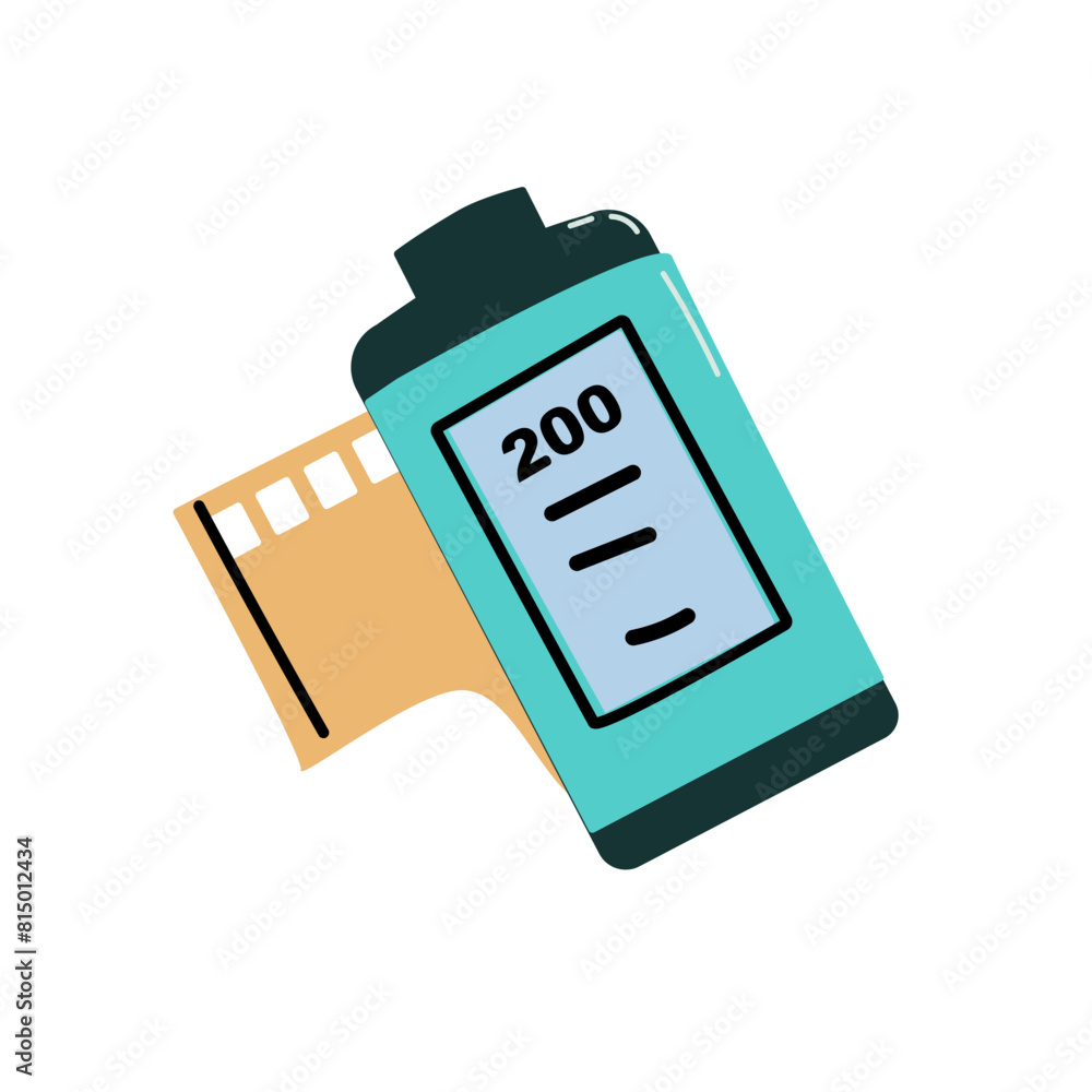 90s retro element film vector illustration for camera with negative. Can used for cards, posters. 90s retro element film vector illustration for camera with negative. Can used for cards, posters.