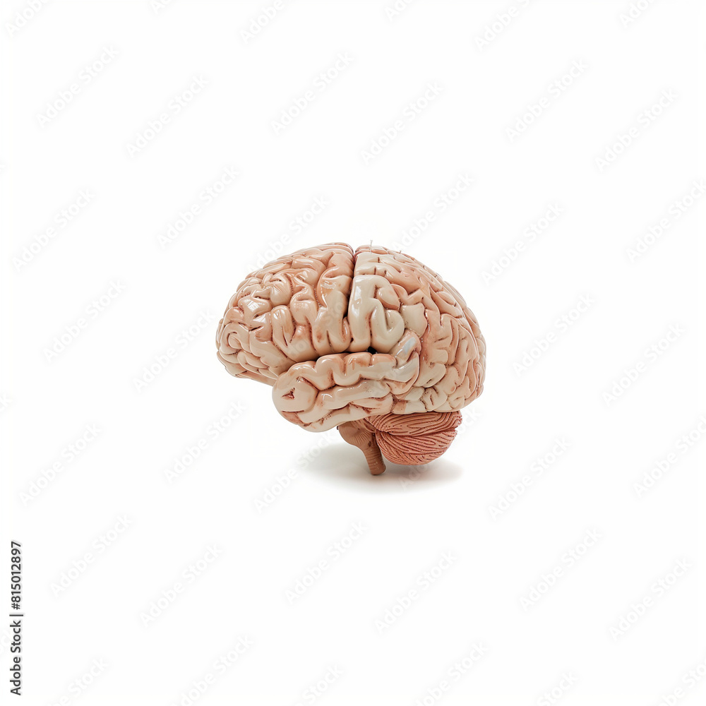 3D Human Brain Model on White Background 3D Human Brain Model on White Background