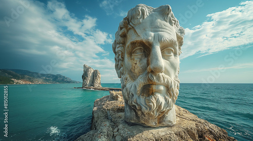 statue of a person on the beach © Арман Амбарцумян