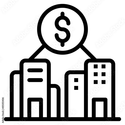 price comparison booking outline icon and illustration