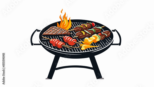 Outdoor Dining: Vector Illustration of a Summer Barbecue