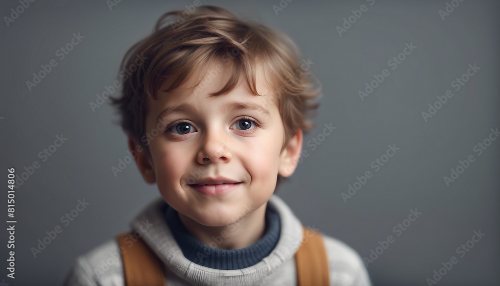 Cute little boy on a gray background, isolated grey background
Cute little boy on a gray background, isolated grey background