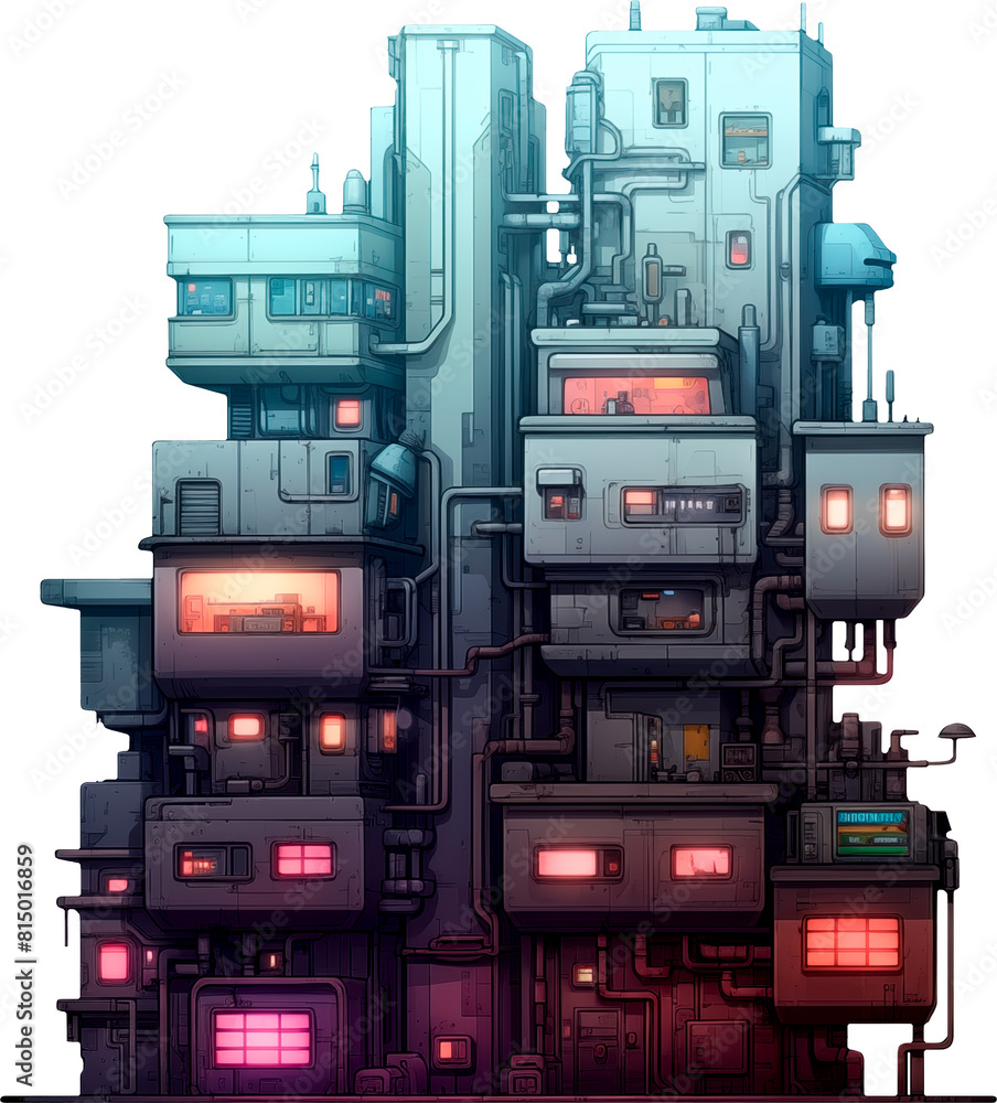 futuristic cartoon building futuristic cartoon building