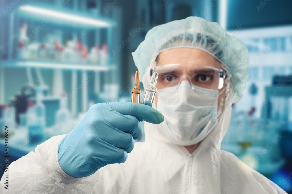 Professional researcher hold sample in laboratory, reasearch concept Professional researcher hold sample in laboratory, reasearch concept