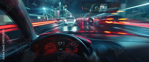 Illustration Of Driving Within A Digital Network,High Resolution © SynthArt