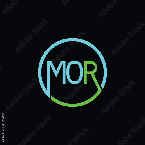 MOR Letter Initial Logo Design Template Vector Illustration