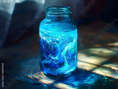 CometTailed Electrolytes Shimmer in a Thoughtfully Shaded Jar A Captivating Science Experiment