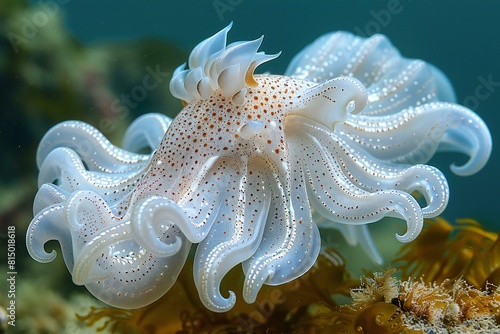 Close up of a beautiful sea squirt (Octopus vulgaris) photo