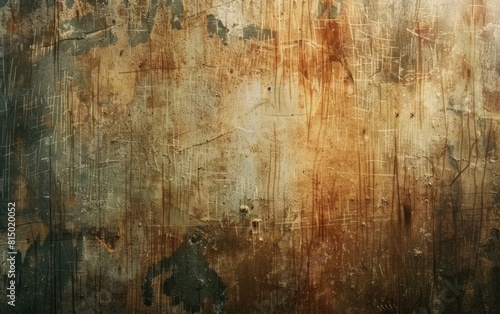 Grunge texture overlay with subtle color shifts and scratches.