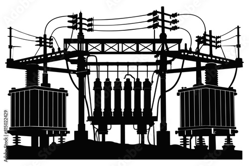 Electricity transformer silhouette.