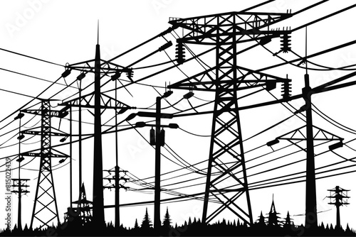Electricity transformer silhouette.