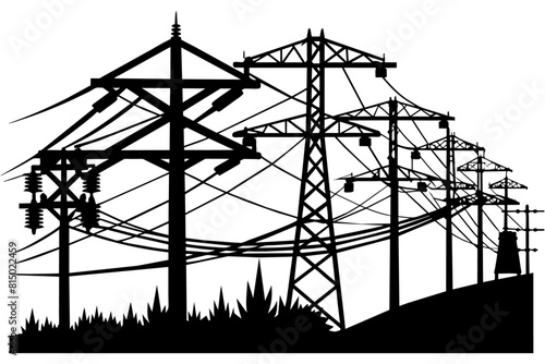 Electricity transformer silhouette.