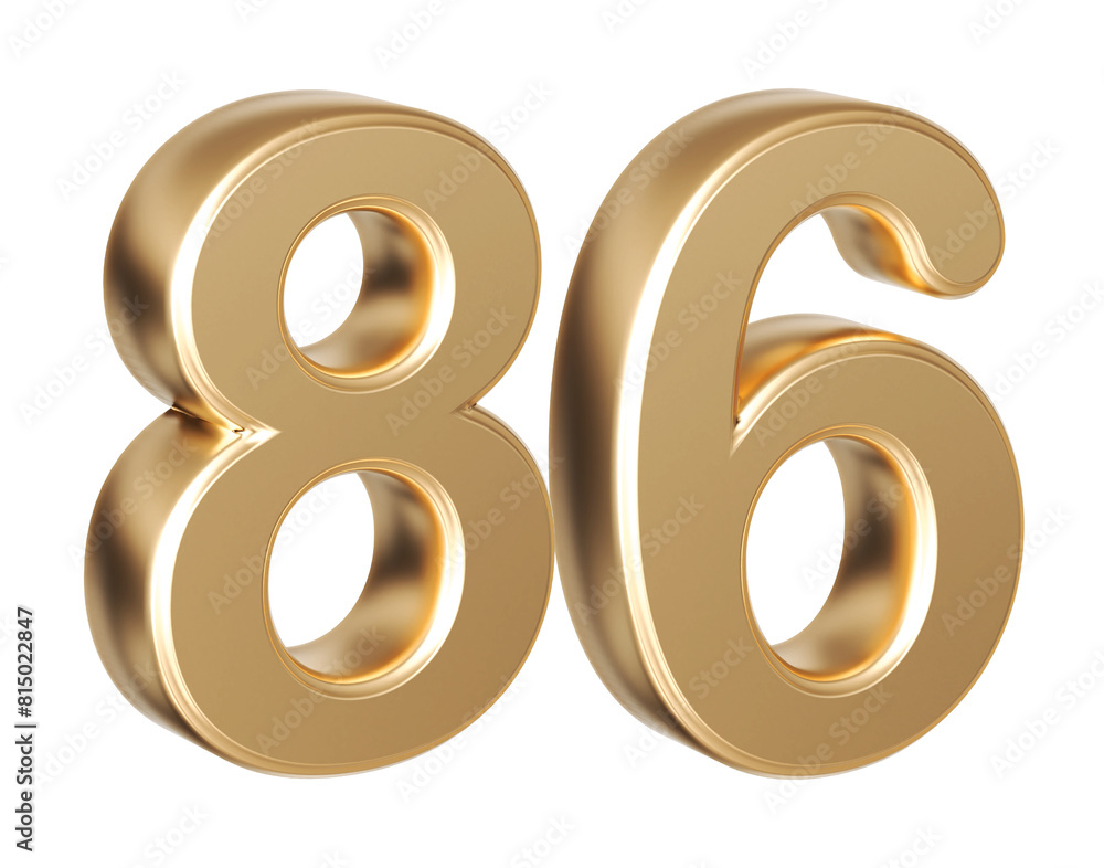 Golden glitter number 86 Golden glitter number 86