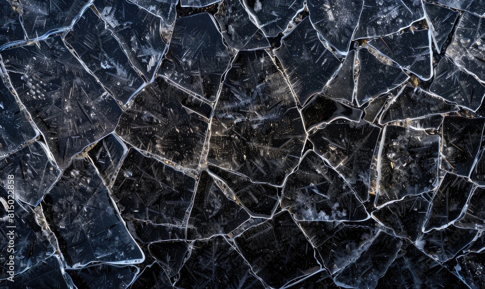 Cracked ice surface background Cracked ice surface background