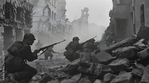 Tense anticipation: a poignant depiction of life on the frontline during WWII photo