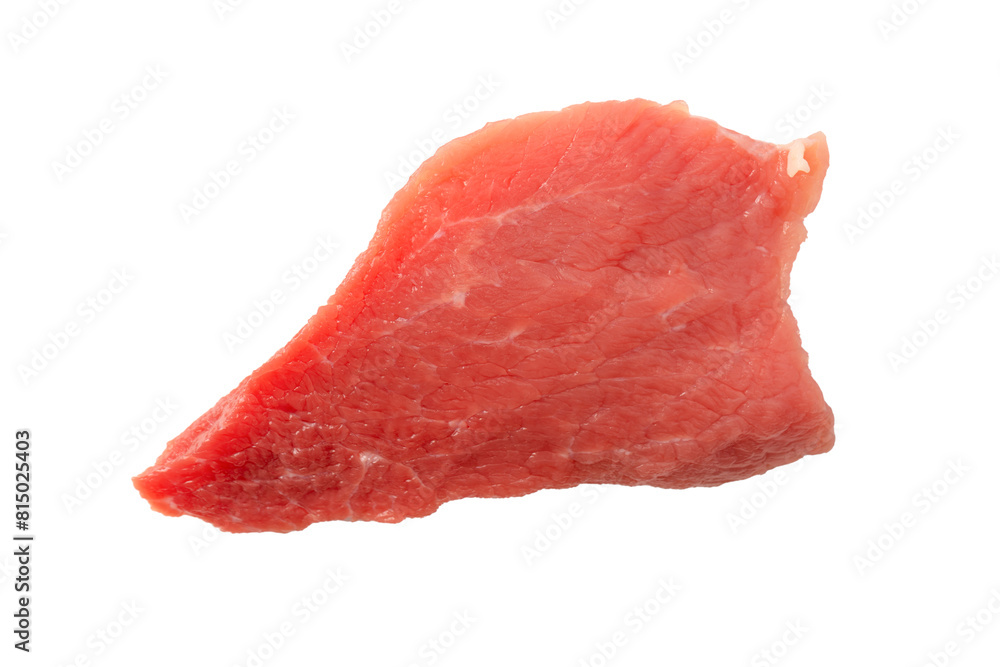 Veal pieces raw isolated on white background. Veal pieces raw isolated on white background.
