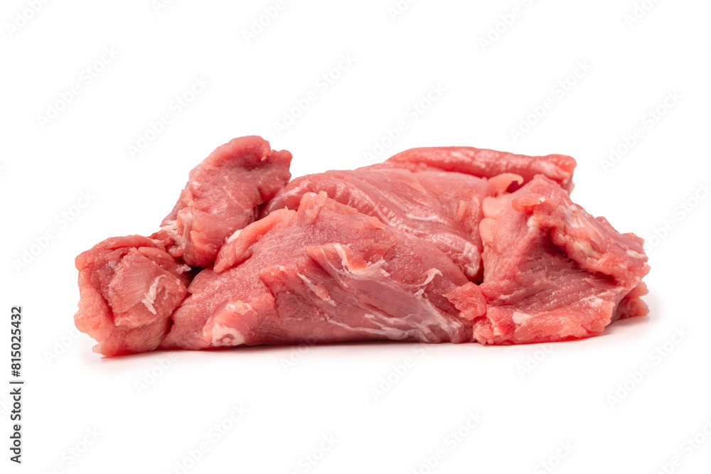 Raw pork tenderloin isolated on a white background. Fresh meat. Raw pork tenderloin isolated on a white background. Fresh meat.