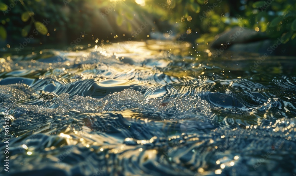 Water surface casting intricate caustic patterns Water surface casting intricate caustic patterns