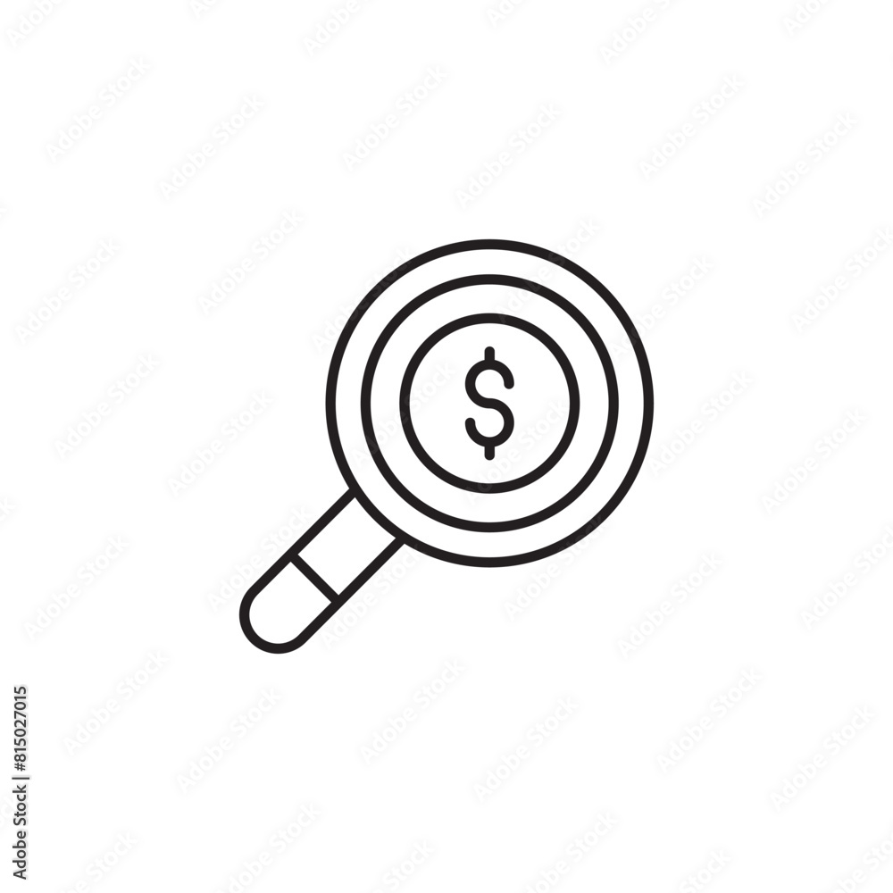 Search icon design with white background stock illustration Search icon design with white background stock illustration