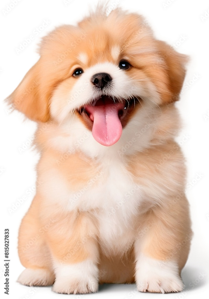 Obraz premium happy fluffy skin coat dog.