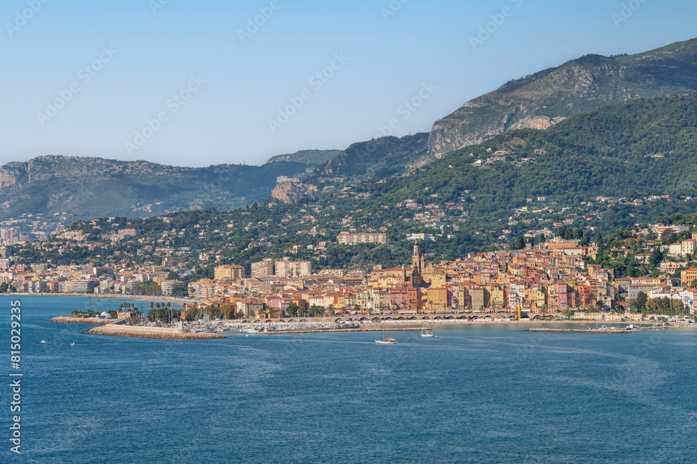 The city of Menton on the French Riviera The city of Menton on the French Riviera