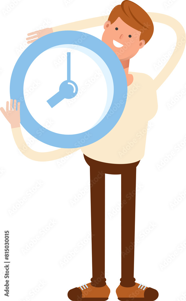 Man Character Holding Clock
Man Character Holding Clock