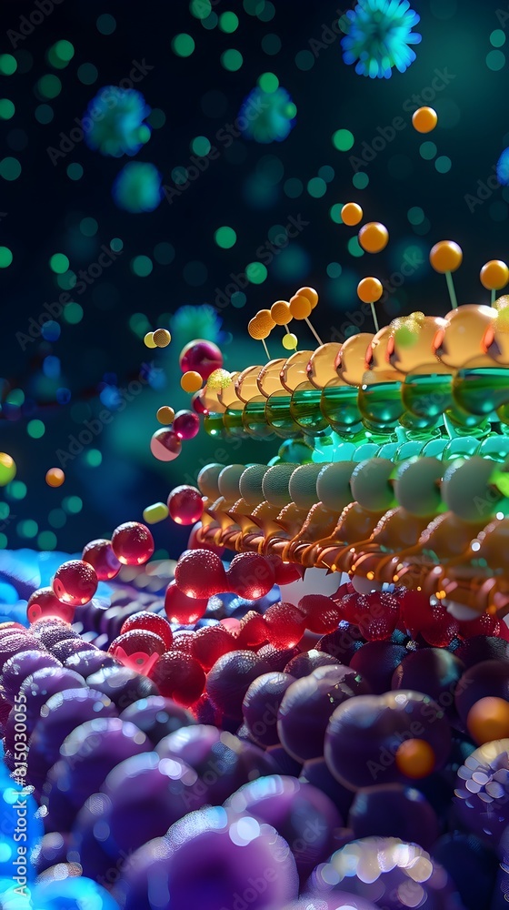 Vibrant 3D Visualization of Lipid Raft Enrichment in Cholesterol and ...
