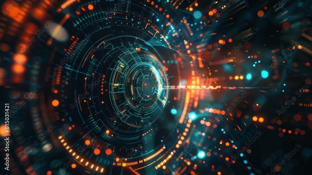 Dynamic Futuristic Background With Circular Motion Dynamic Futuristic Background With Circular Motion