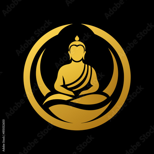 golden buddha icon logo