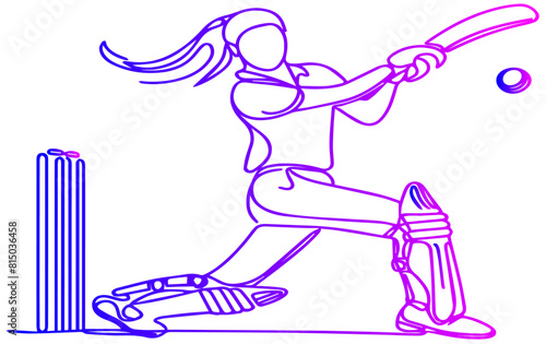 woman playing cricket. cricket championship