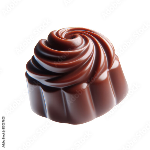 Round chocolate pieces in transparent background PNG
