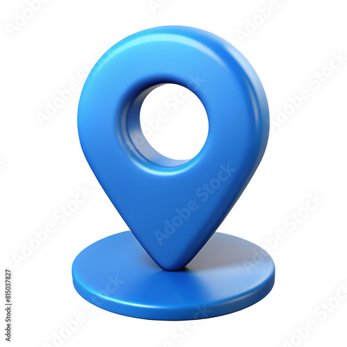 3D blue location marker icon